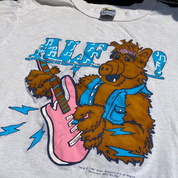 TopHalf Other - RARE Vintage 1987 Alf Graphic T Rockstar Kids Med 80s + ALF PUZZLE